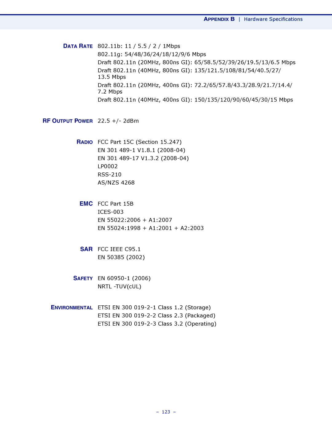 SMC Networks SMCWBR11S-3GN manual SAR FCC Ieee C95.1 