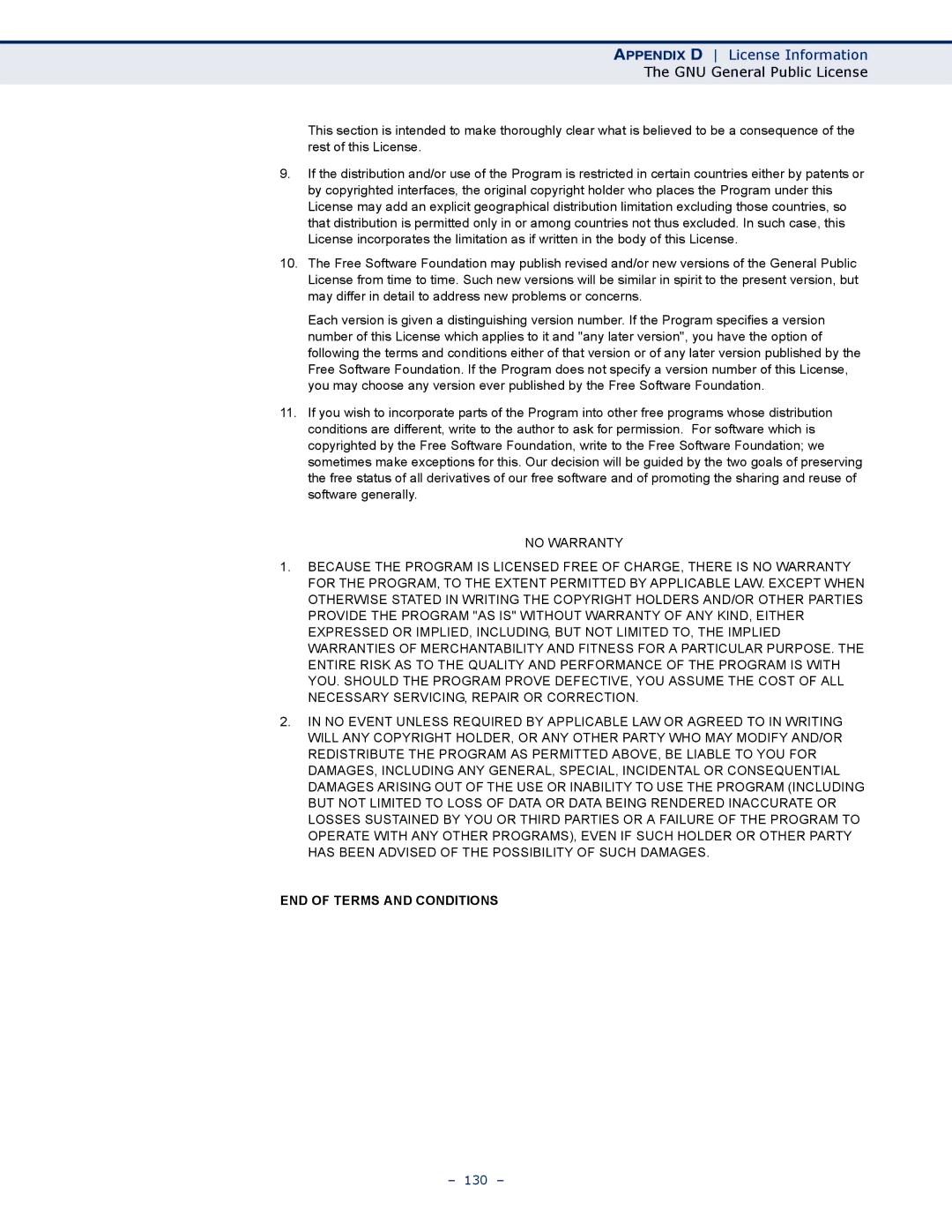 SMC Networks SMCWBR11S-3GN manual END of Terms and Conditions 