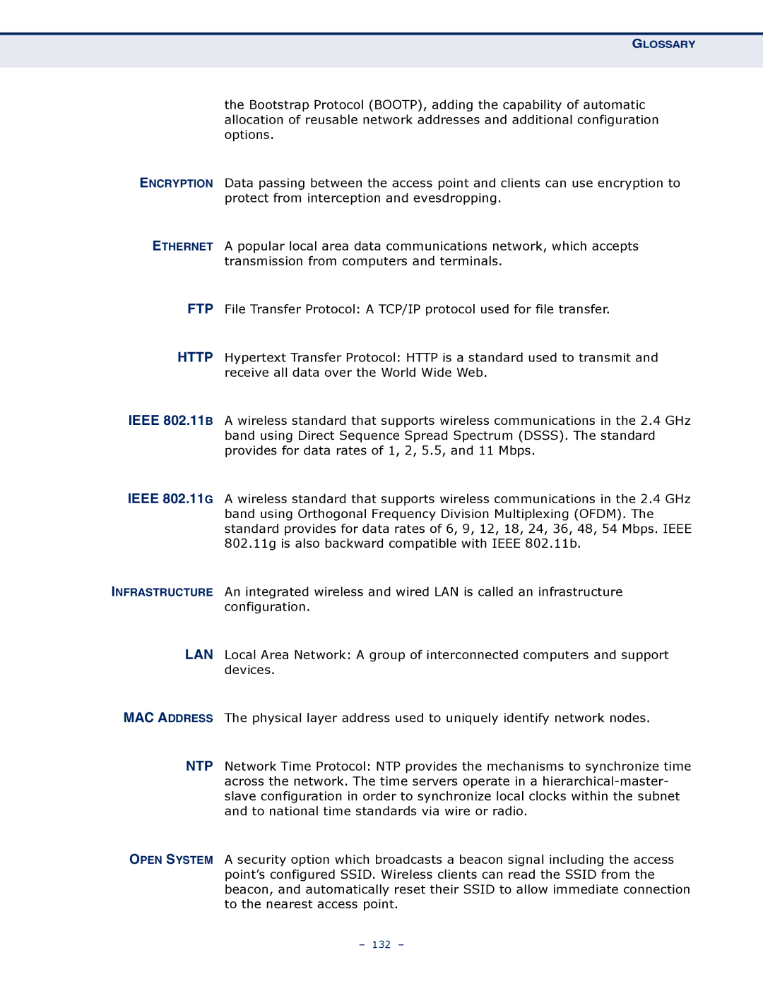 SMC Networks SMCWBR11S-3GN manual Glossary 