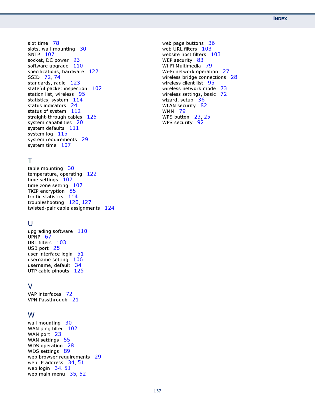 SMC Networks SMCWBR11S-3GN manual 137 