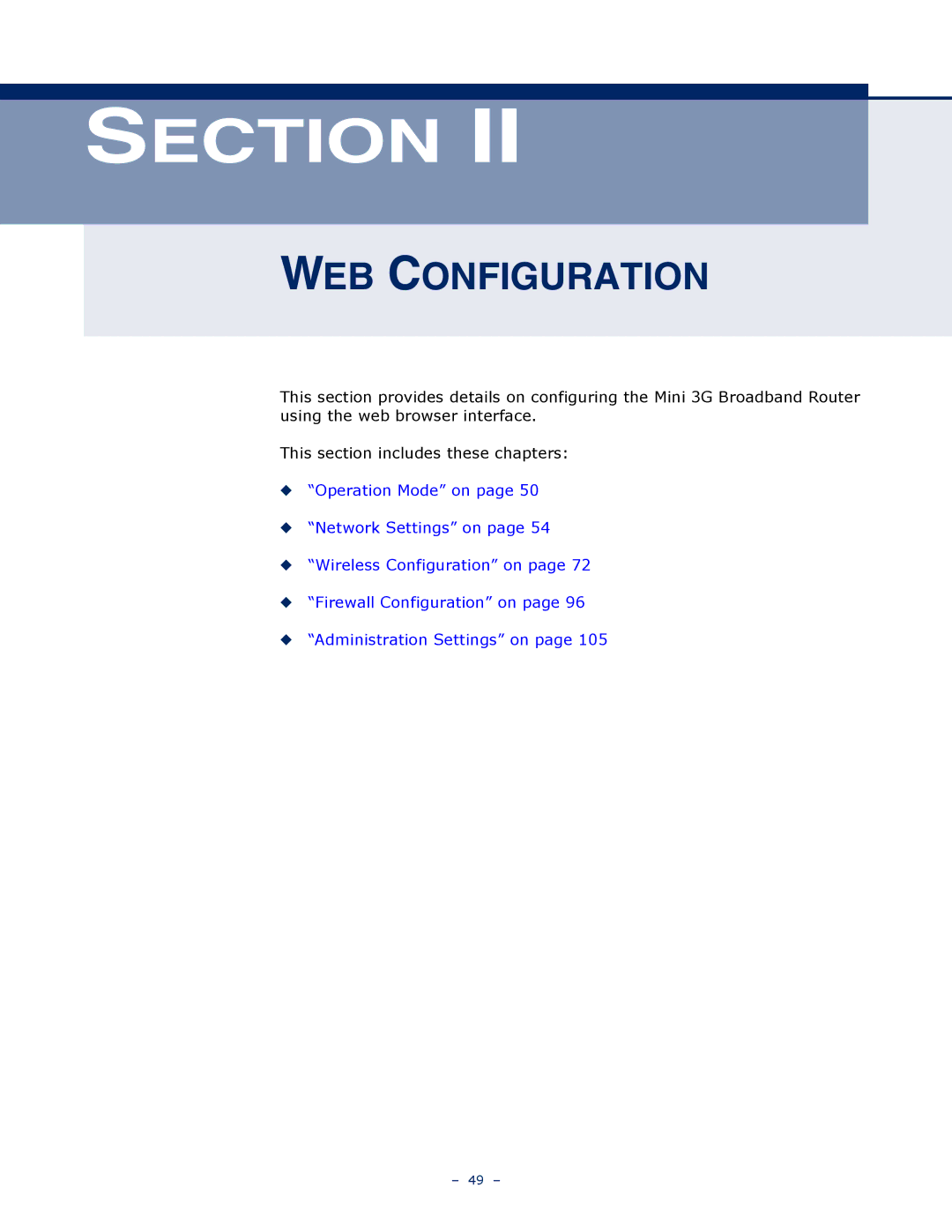 SMC Networks SMCWBR11S-3GN manual WEB Configuration 