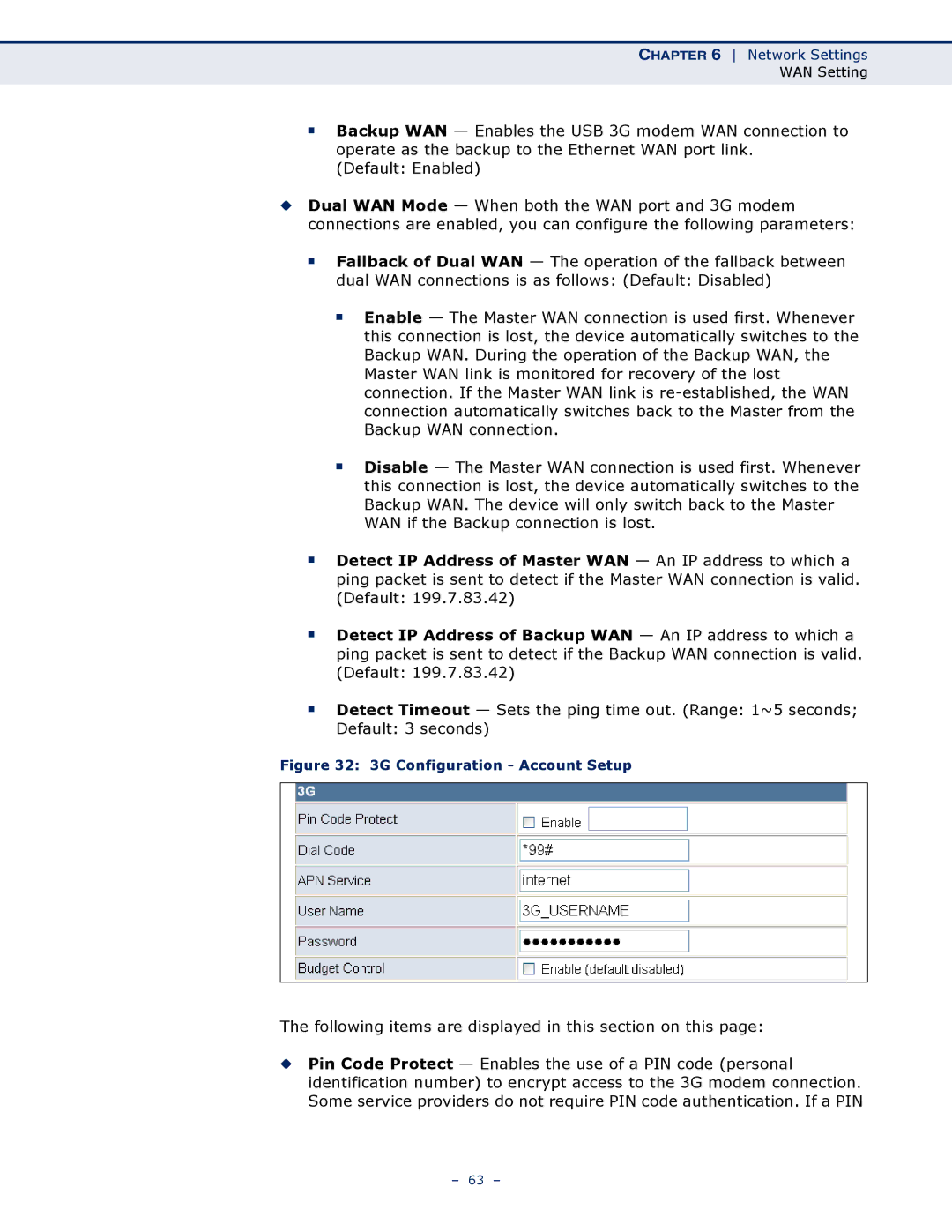 SMC Networks SMCWBR11S-3GN manual 3G Configuration Account Setup 