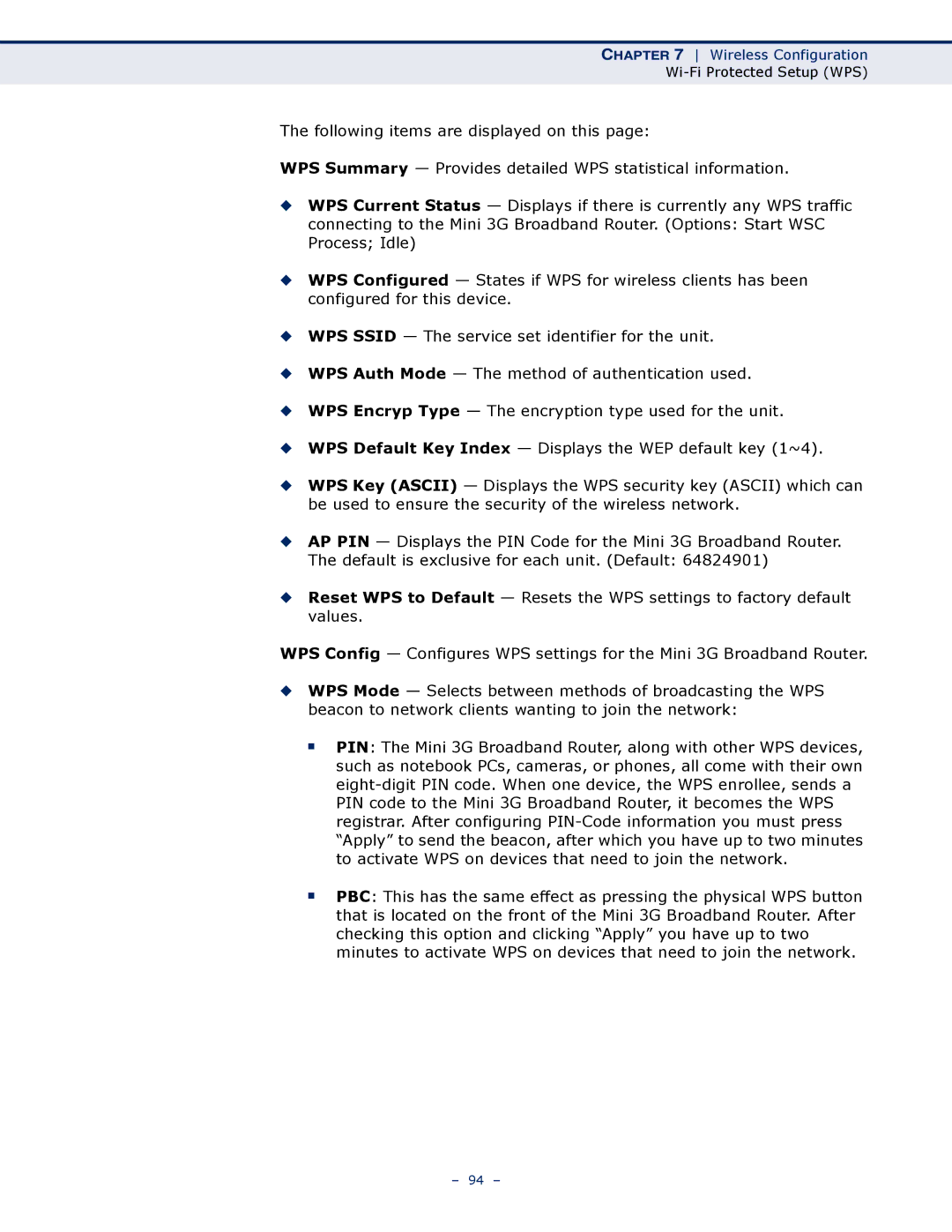 SMC Networks SMCWBR11S-3GN manual Wireless Configuration 