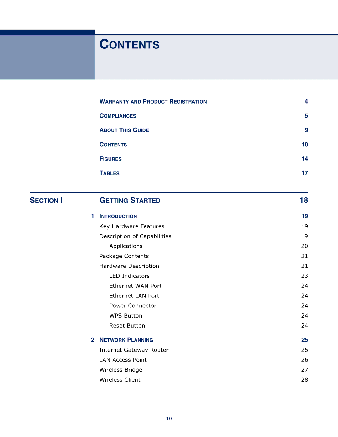 SMC Networks SMCWBR11S-N manual Contents 