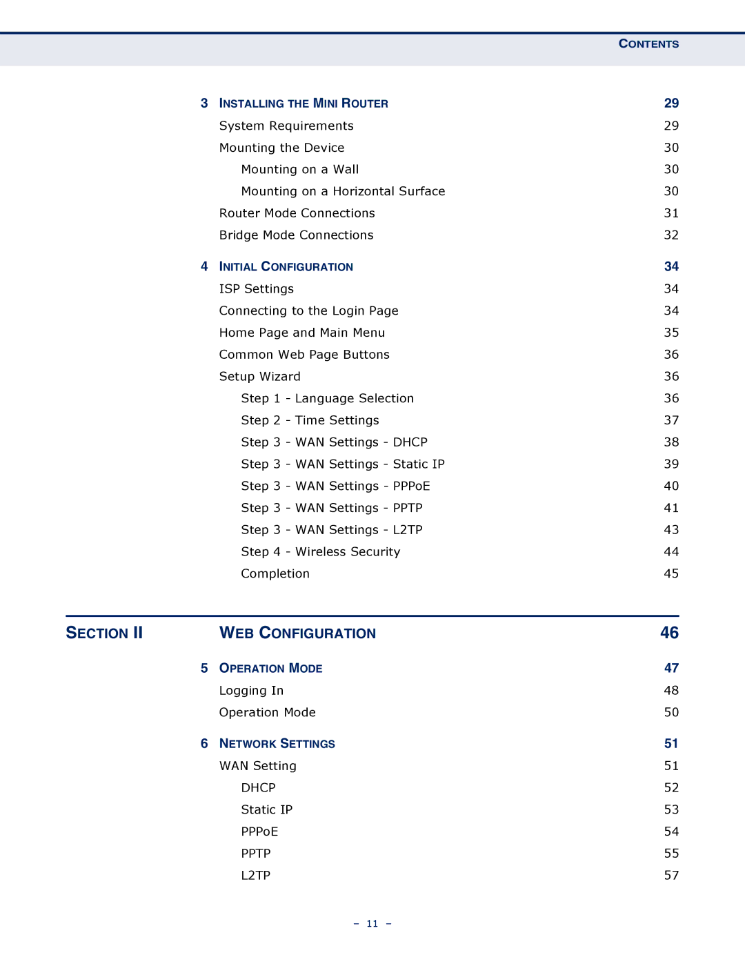 SMC Networks SMCWBR11S-N manual Section WEB Configuration, Pptp L2TP 