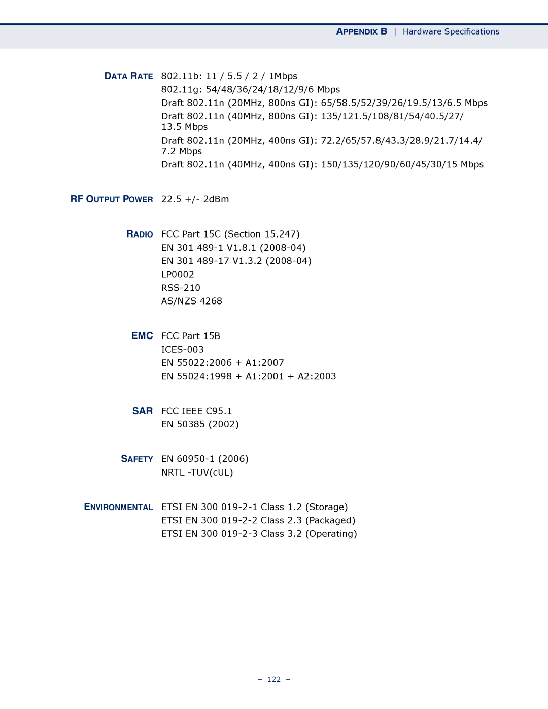 SMC Networks SMCWBR11S-N manual SAR FCC Ieee C95.1 