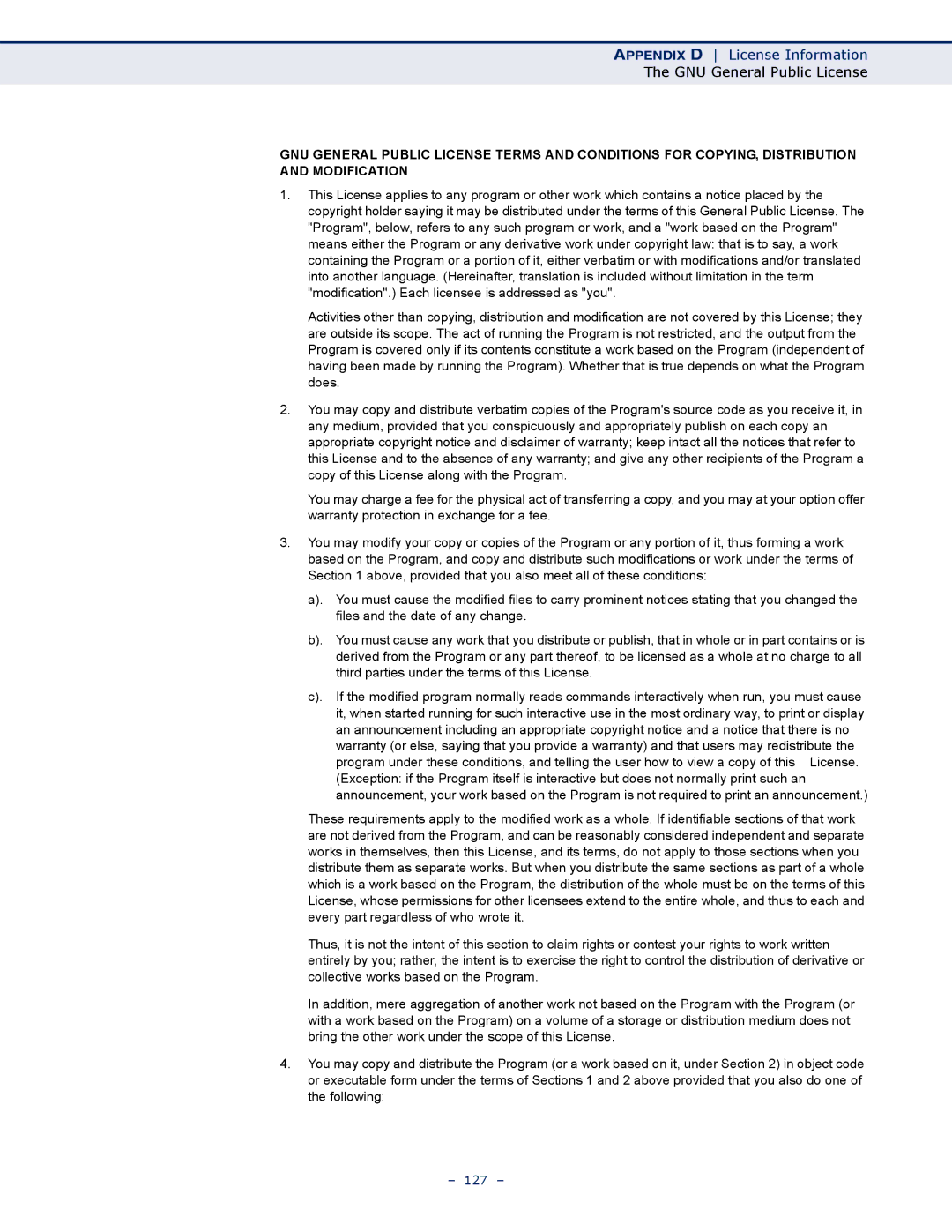 SMC Networks SMCWBR11S-N manual Appendix D License Information 