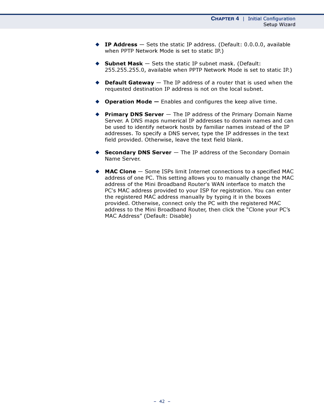 SMC Networks SMCWBR11S-N manual Initial Configuration 