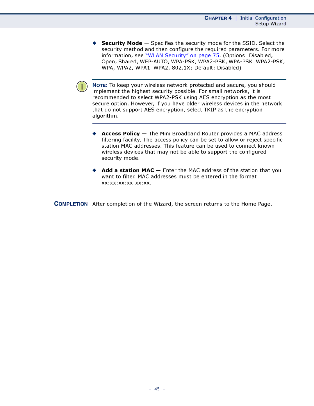 SMC Networks SMCWBR11S-N manual Initial Configuration 