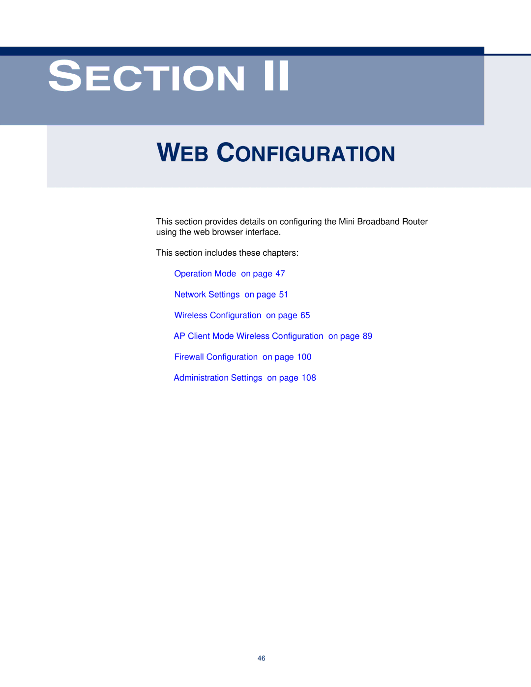 SMC Networks SMCWBR11S-N manual WEB Configuration 