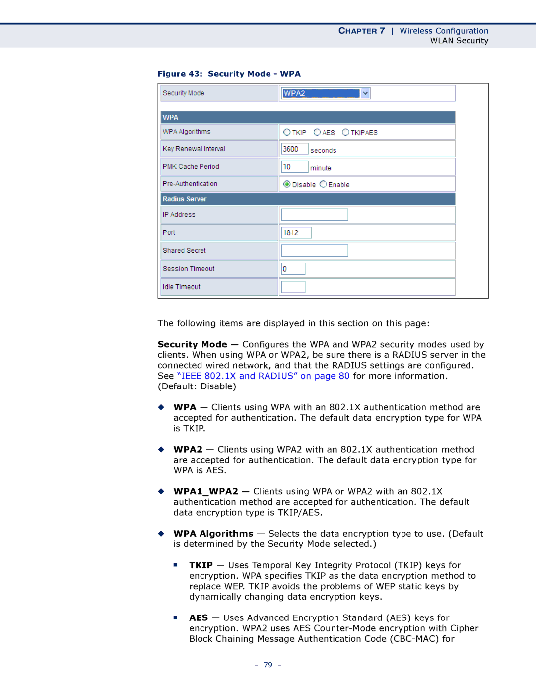 SMC Networks SMCWBR11S-N manual Security Mode WPA 