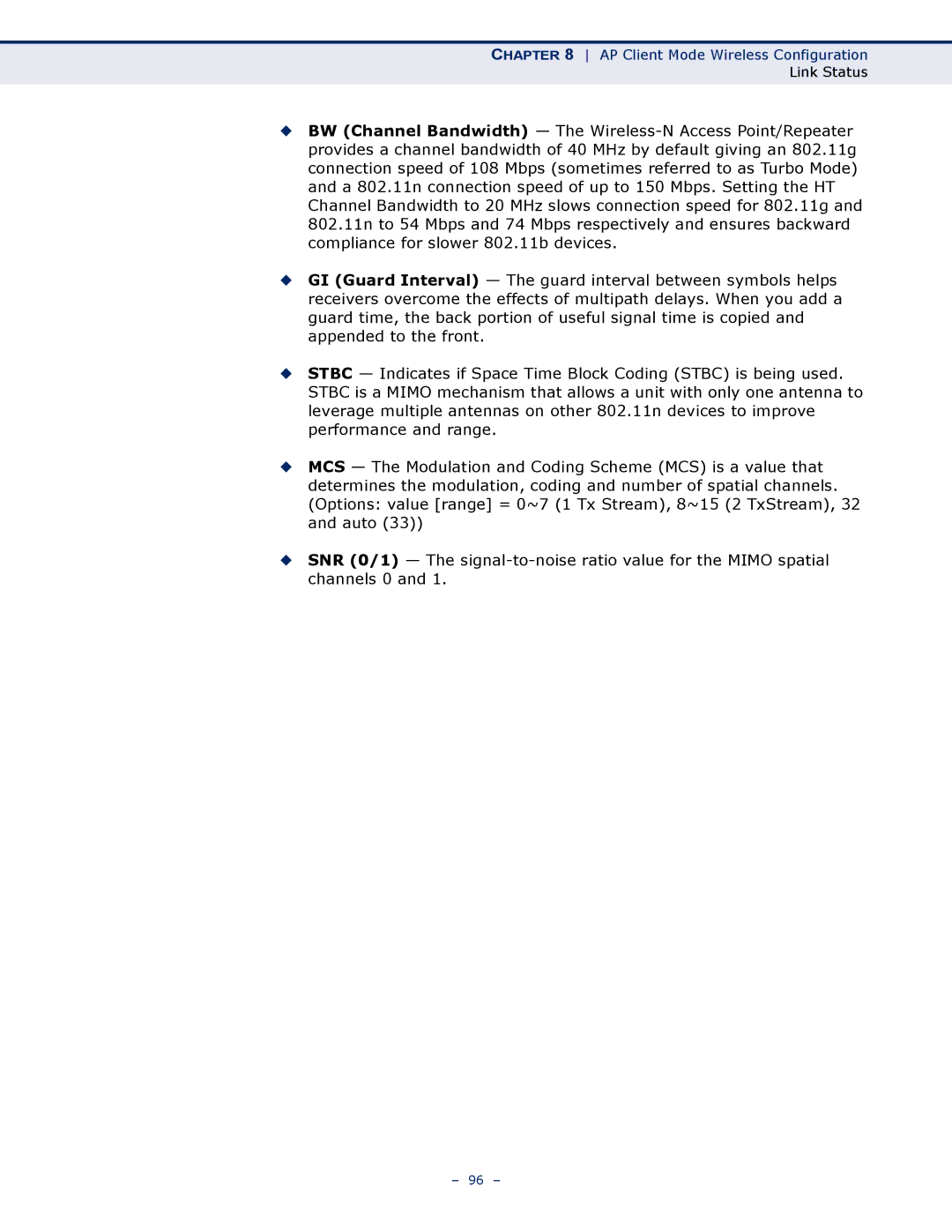 SMC Networks SMCWBR11S-N manual AP Client Mode Wireless Configuration 