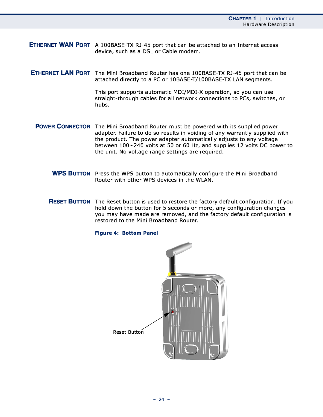 SMC Networks SMCWBR11S-N manual Bottom Panel 