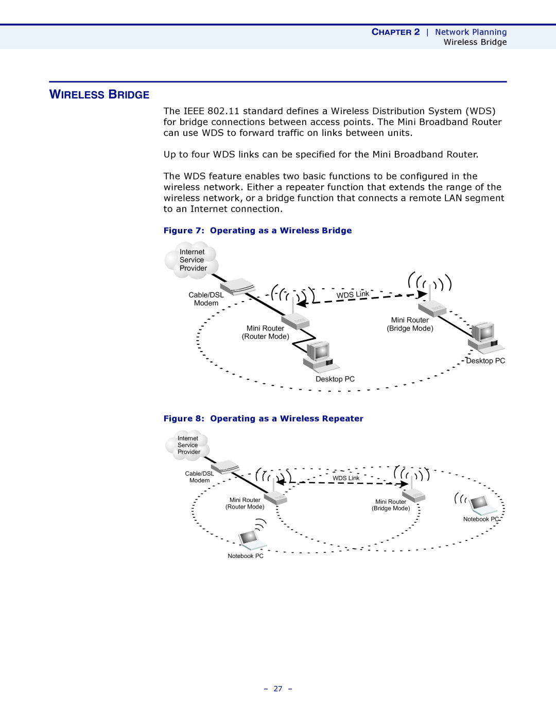 SMC Networks SMCWBR11S-N manual Wireless Bridge 