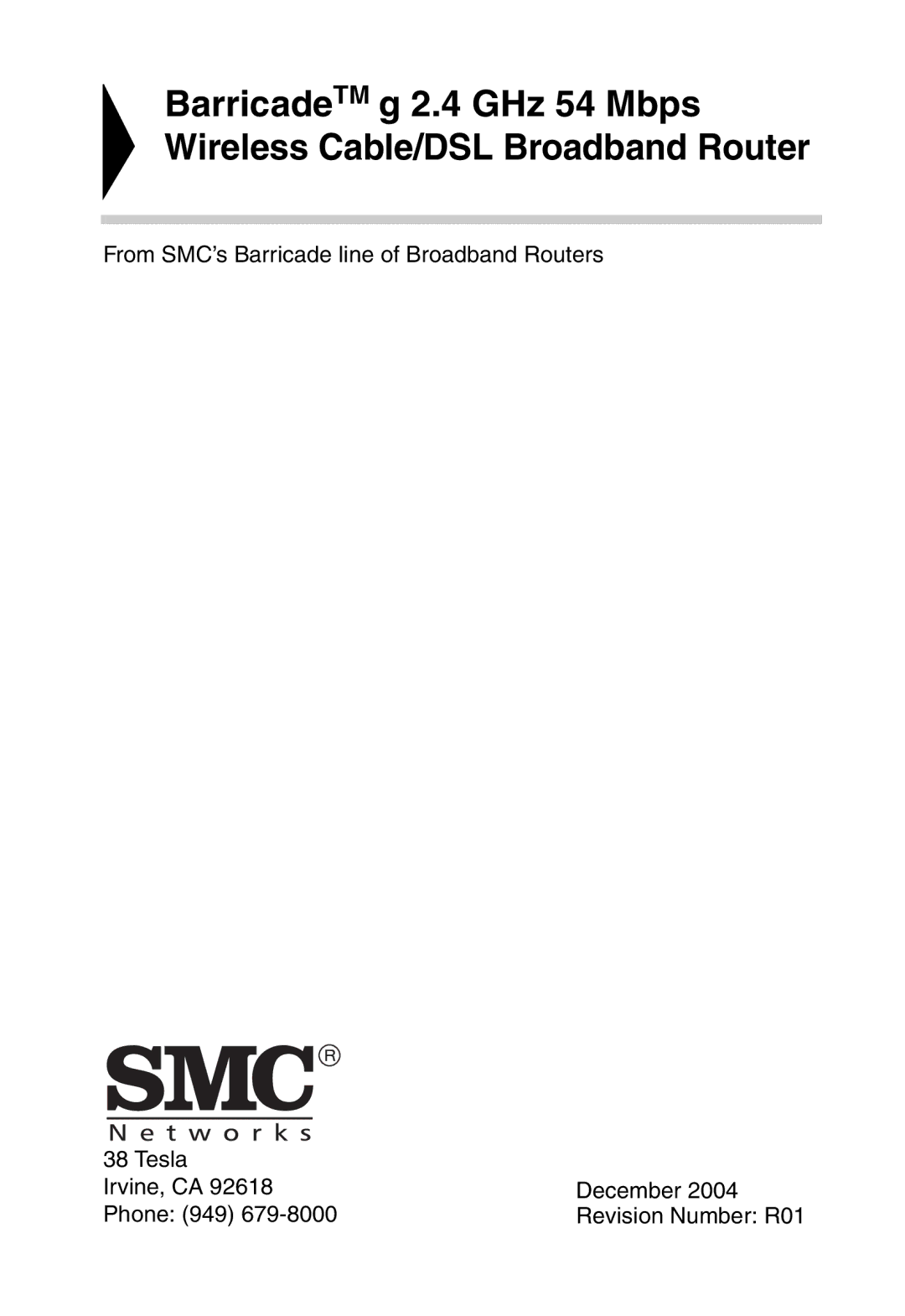 SMC Networks SMCWBR14-G manual 