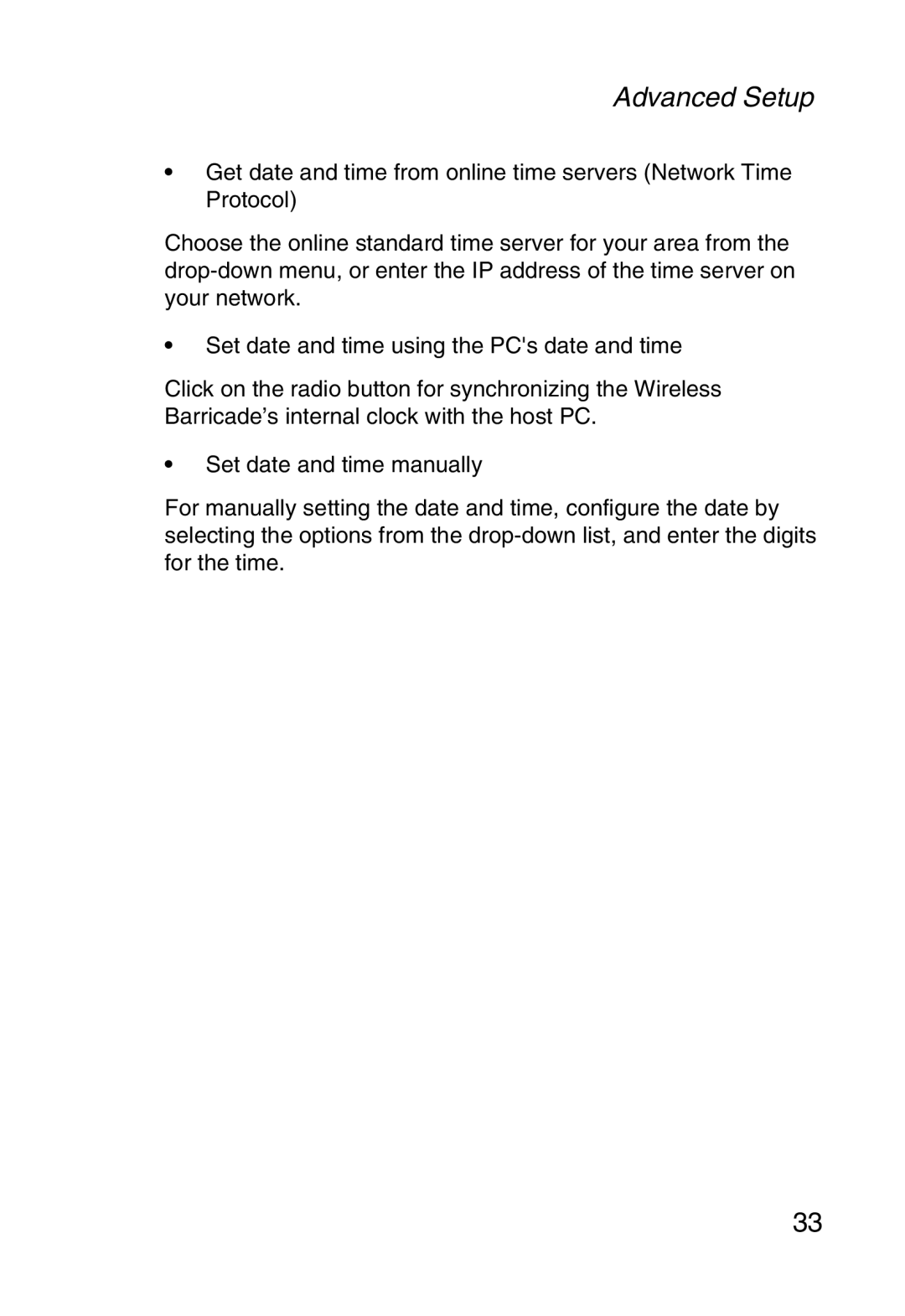 SMC Networks SMCWBR14-G manual Advanced Setup 