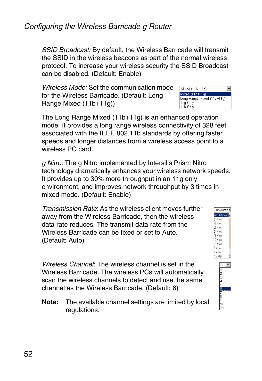 SMC Networks SMCWBR14-G manual Configuring the Wireless Barricade g Router 