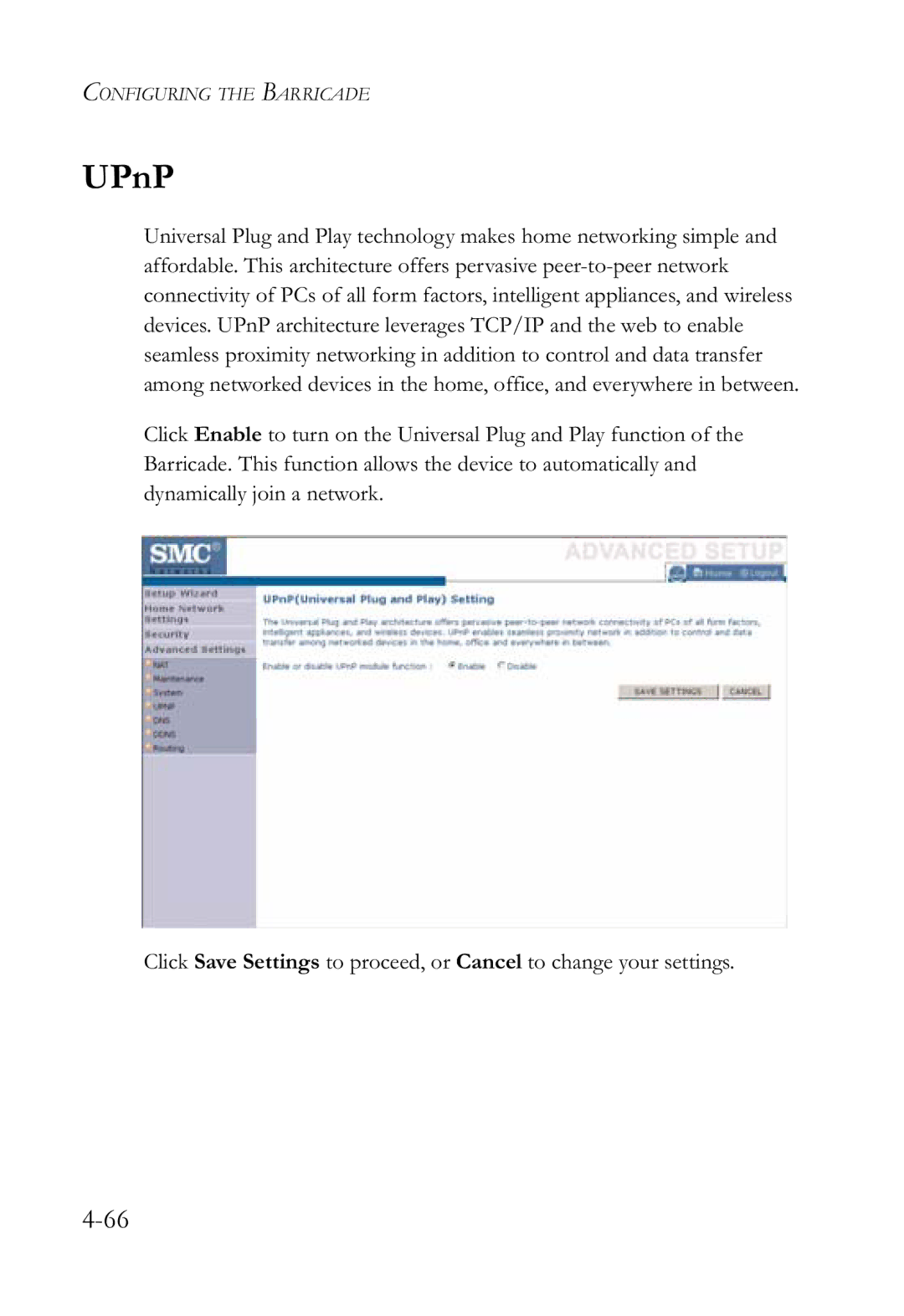 SMC Networks SMCWBR14-G2 manual UPnP 