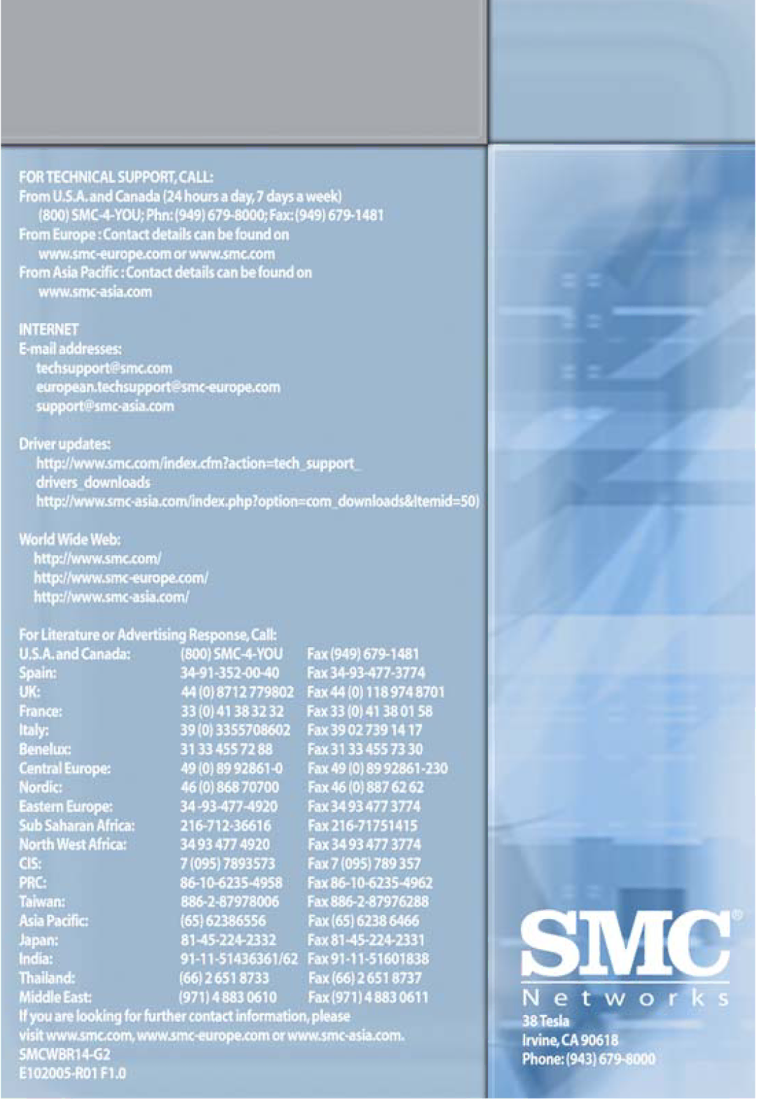 SMC Networks SMCWBR14-G2 manual 