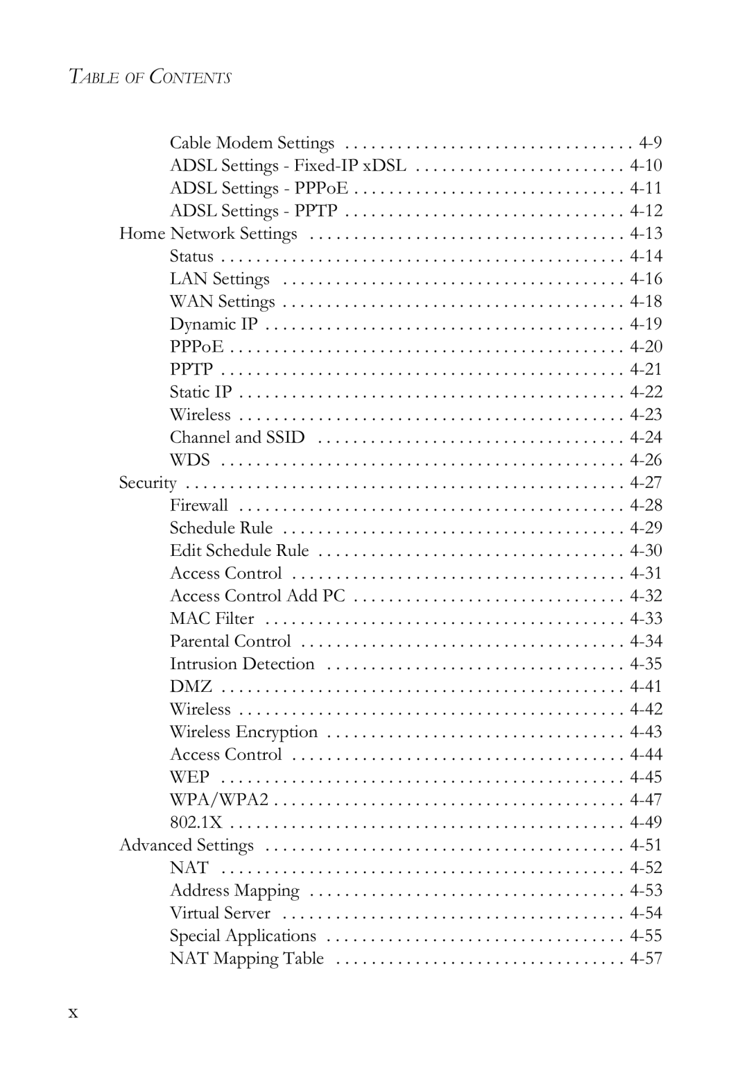 SMC Networks SMCWBR14-G2 manual Table of Contents 