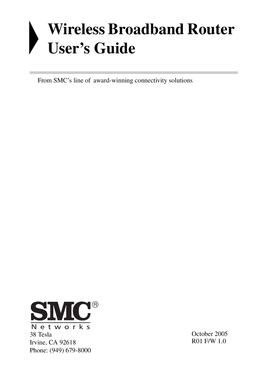 SMC Networks SMCWBR14-G2 manual Wireless Broadband Router User’s Guide 