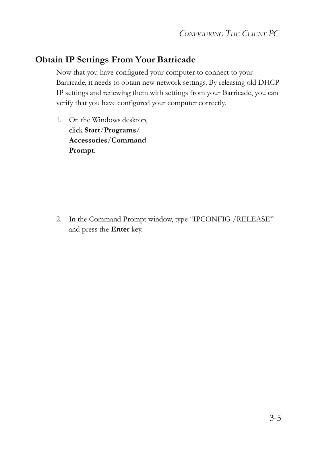 SMC Networks SMCWBR14-G2 manual Obtain IP Settings From Your Barricade 