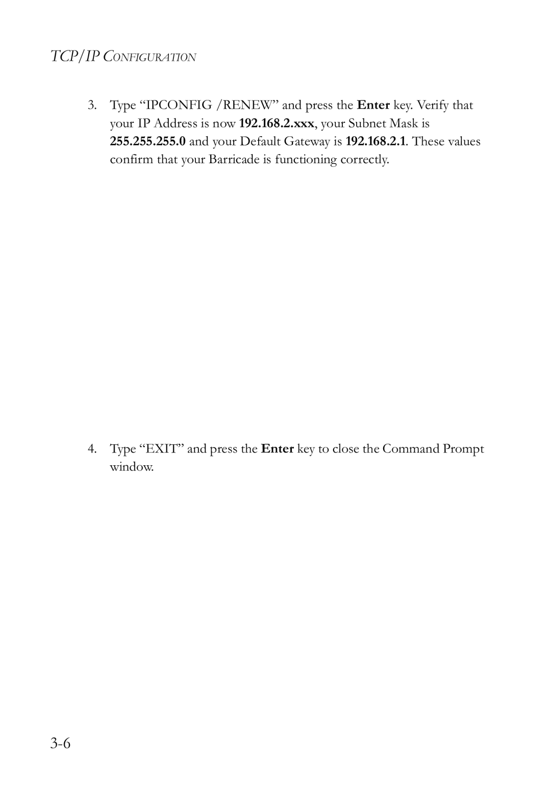 SMC Networks SMCWBR14-G2 manual TCP/IP Configuration 