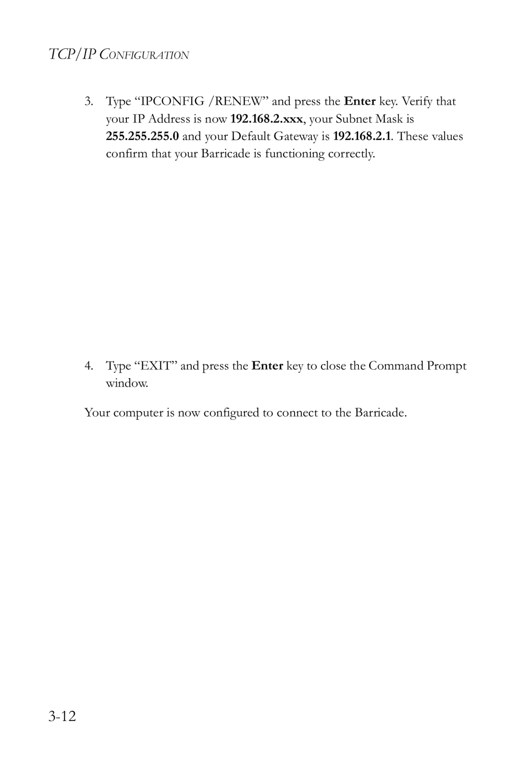 SMC Networks SMCWBR14-G2 manual TCP/IP Configuration 