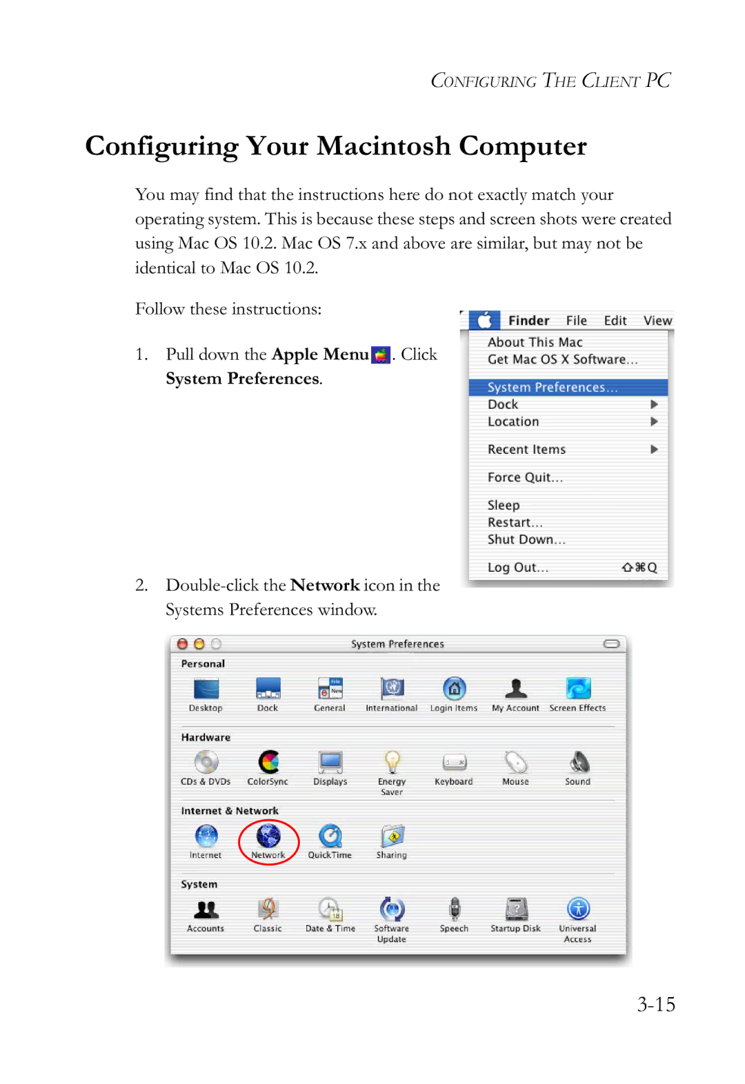 SMC Networks SMCWBR14-G2 manual Configuring Your Macintosh Computer 