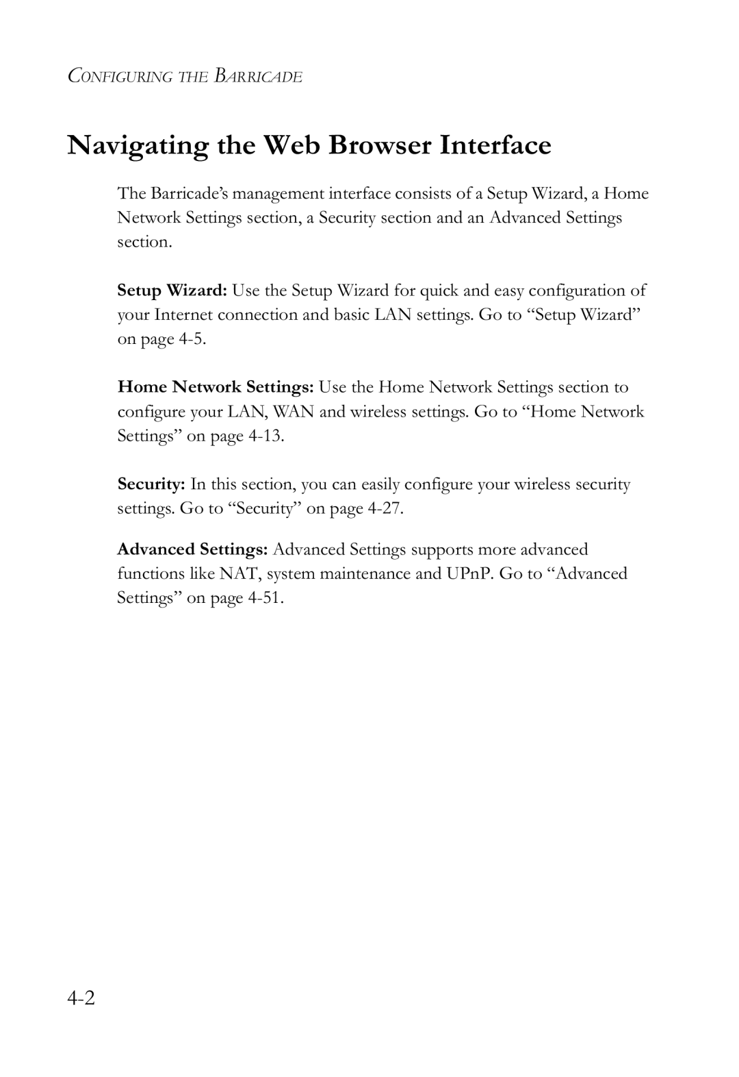 SMC Networks SMCWBR14-G2 manual Navigating the Web Browser Interface 