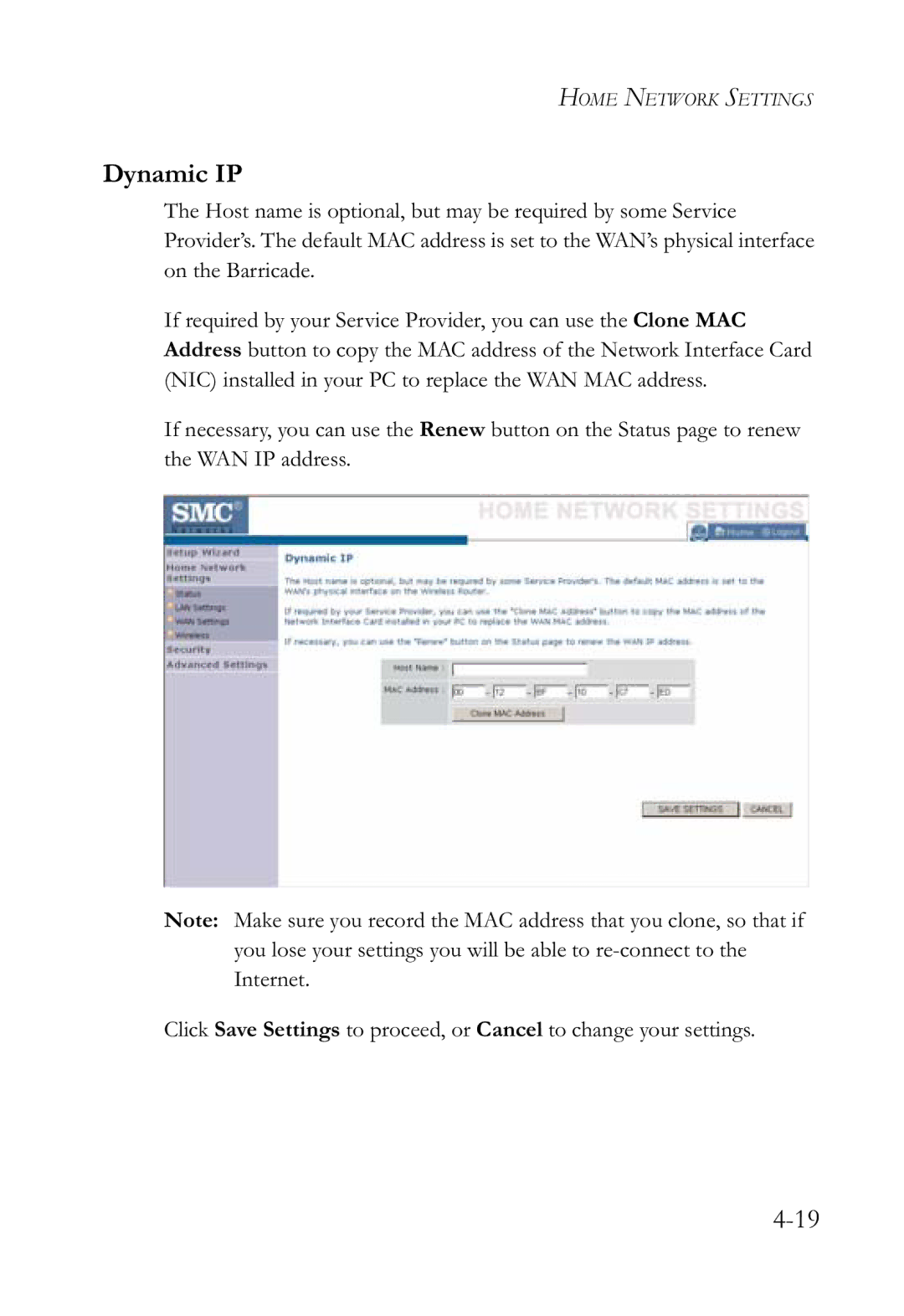 SMC Networks SMCWBR14-G2 manual Dynamic IP 