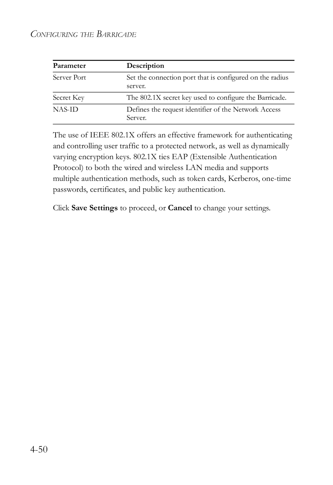 SMC Networks SMCWBR14-G2 manual Nas-Id 