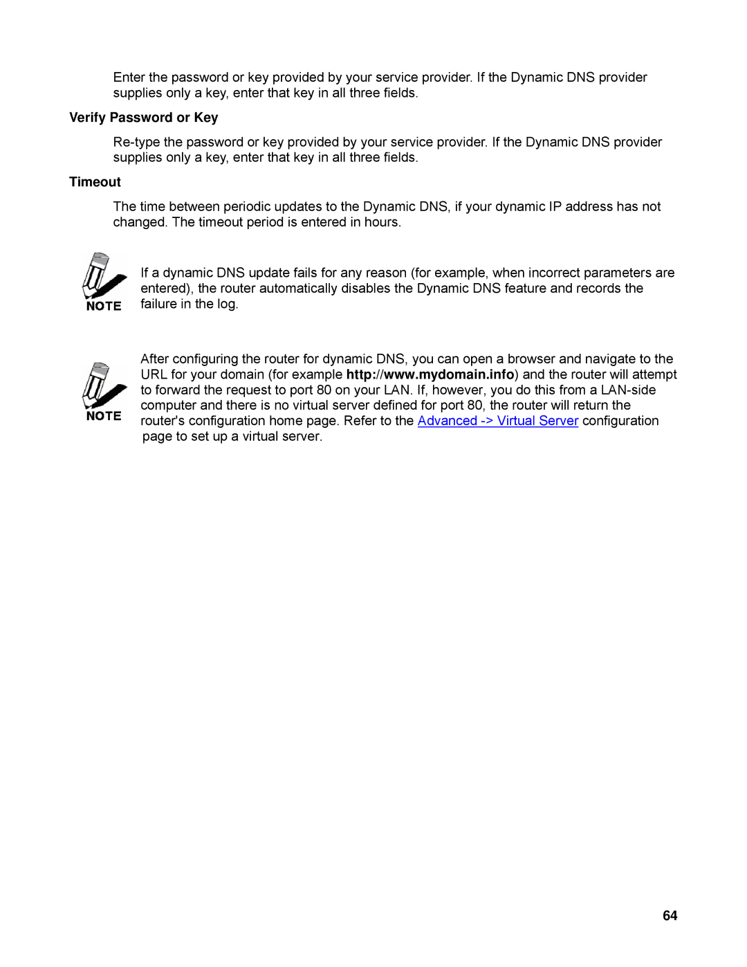 SMC Networks SMCWBR14-N manual Verify Password or Key, Timeout 