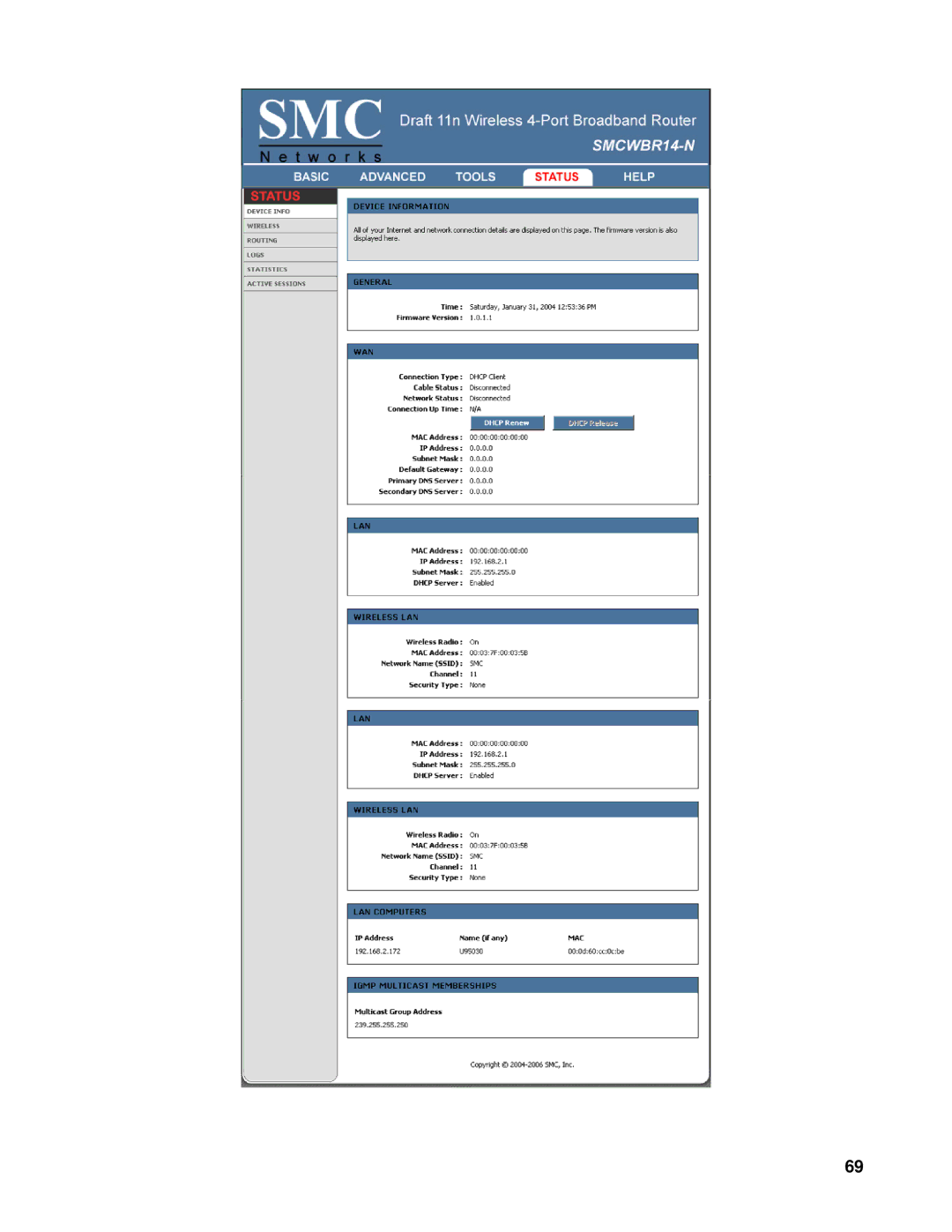 SMC Networks SMCWBR14-N manual 