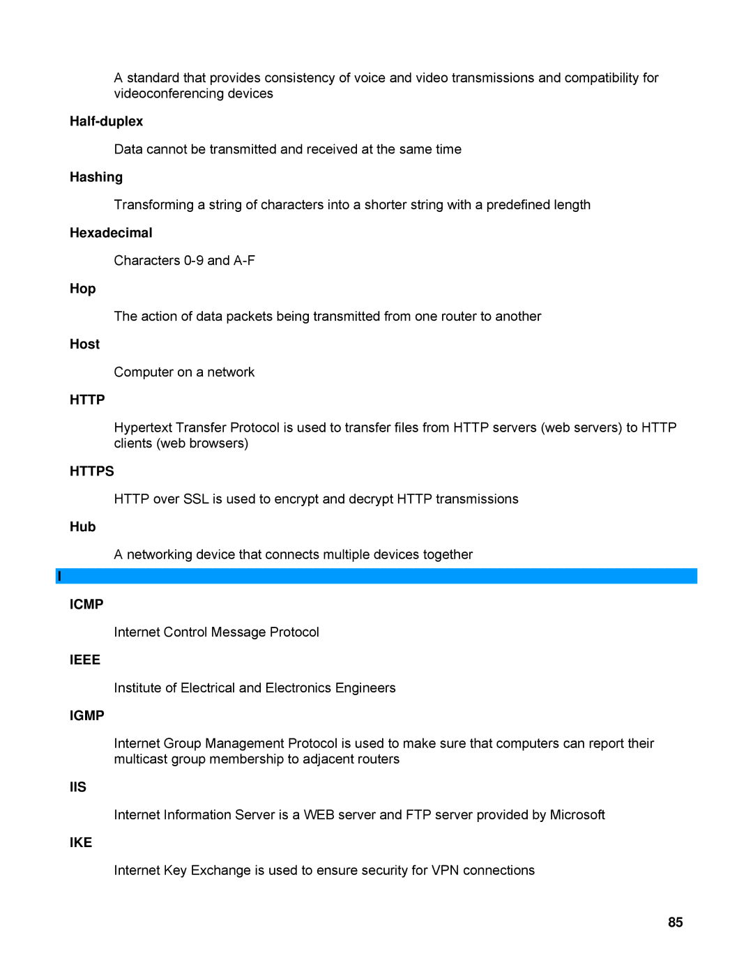 SMC Networks SMCWBR14-N manual Https, Icmp, Ieee, Igmp, Iis, Ike 