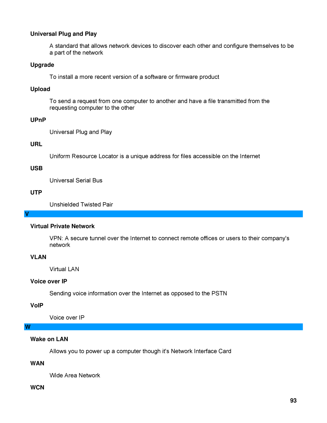 SMC Networks SMCWBR14-N manual Url, Usb, Utp, Vlan, Wan, Wcn 