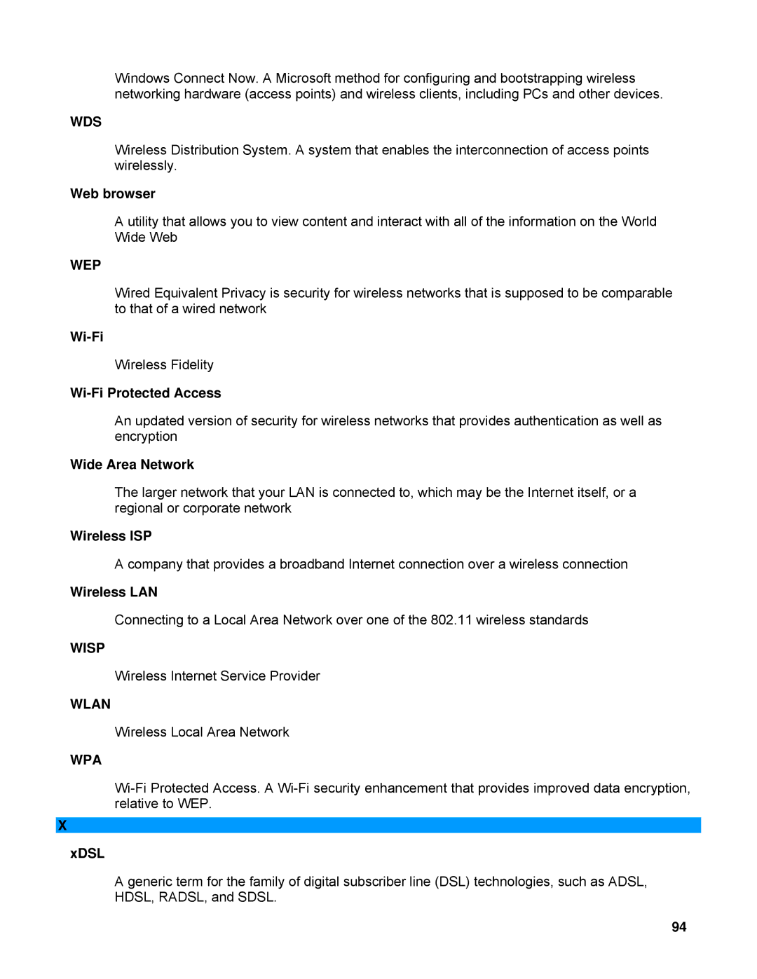 SMC Networks SMCWBR14-N manual Wds, Wisp, Wlan, Wpa 