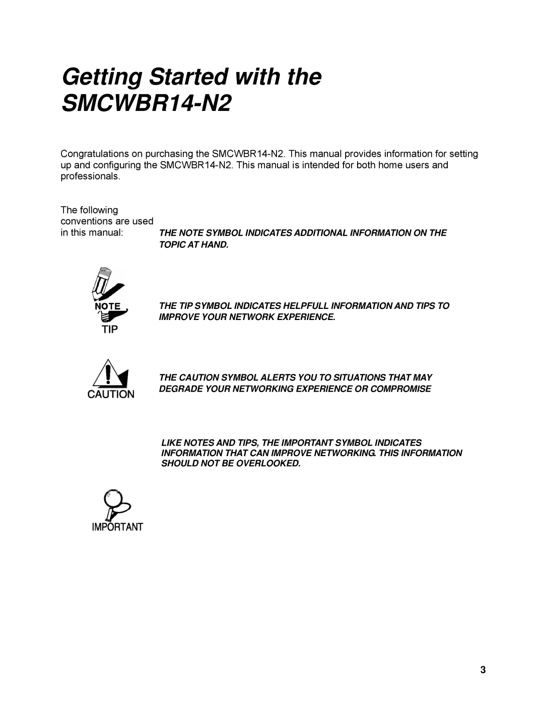 SMC Networks SMCWBR14-N2 manual 