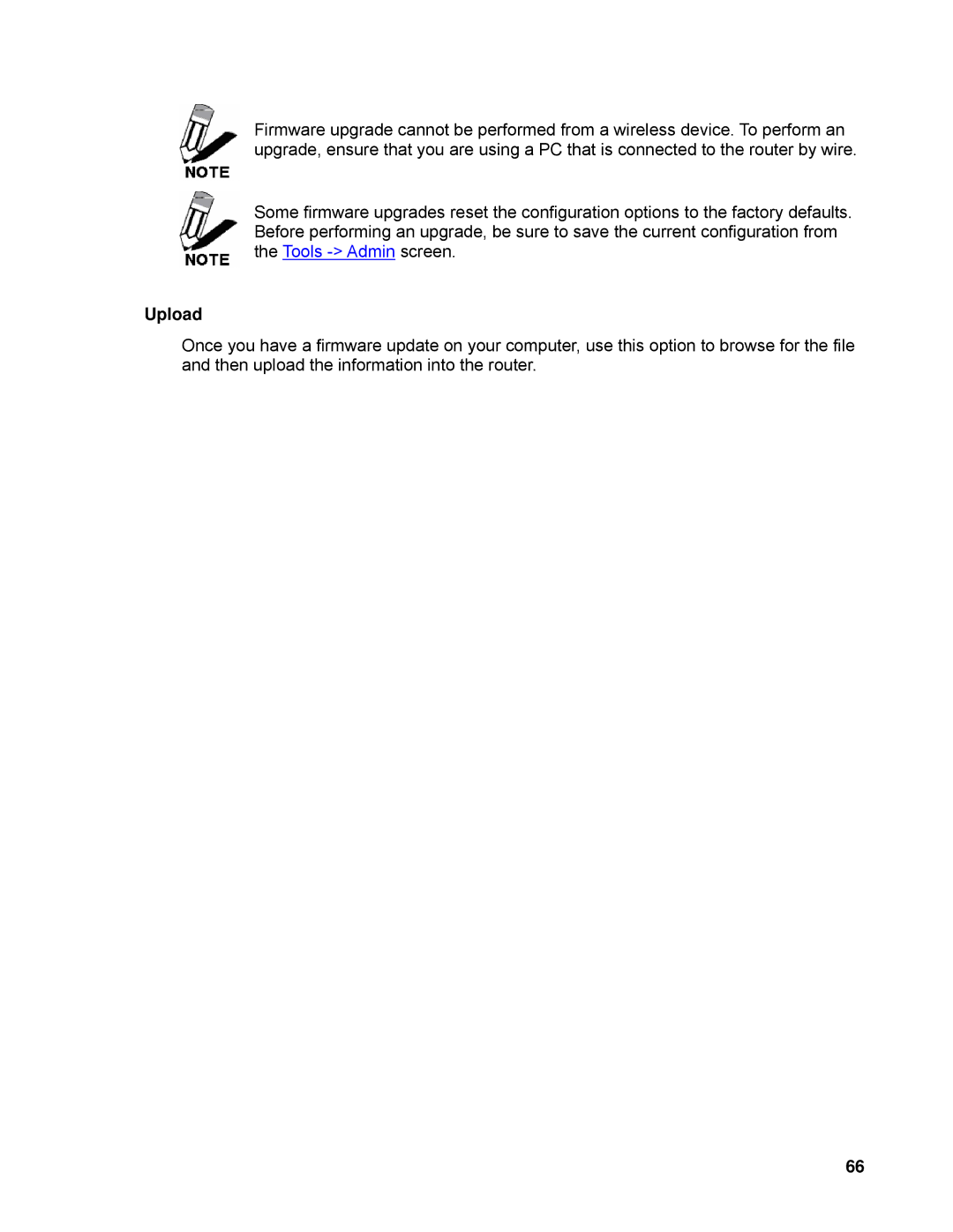 SMC Networks SMCWBR14-N2 manual Upload 