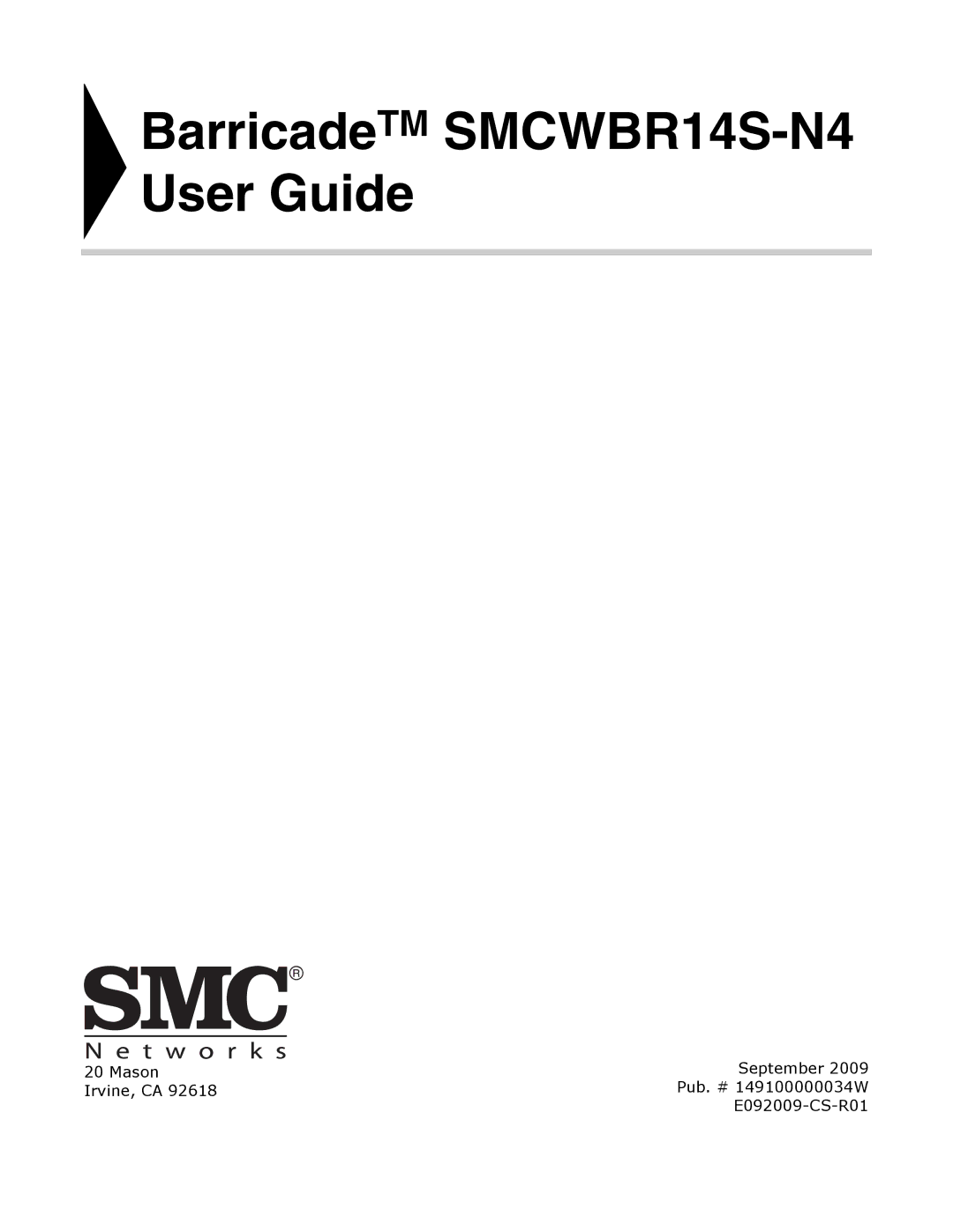 SMC Networks manual BarricadeTM SMCWBR14S-N4 User Guide 