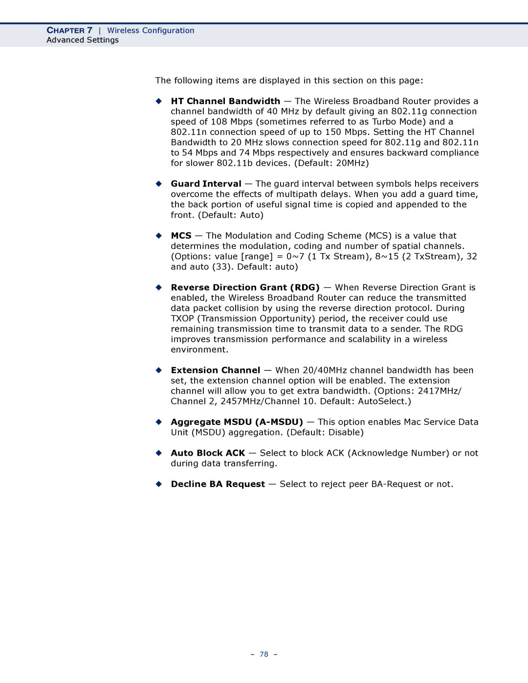 SMC Networks SMCWBR14S-N4 manual Wireless Configuration 