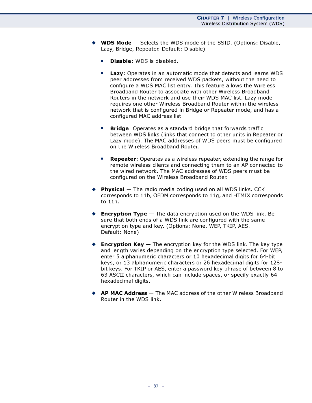 SMC Networks SMCWBR14S-N4 manual Wireless Configuration 