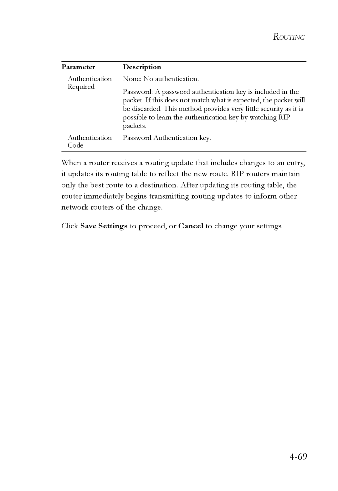 SMC Networks SMCWBR14T-G manual Parameter 