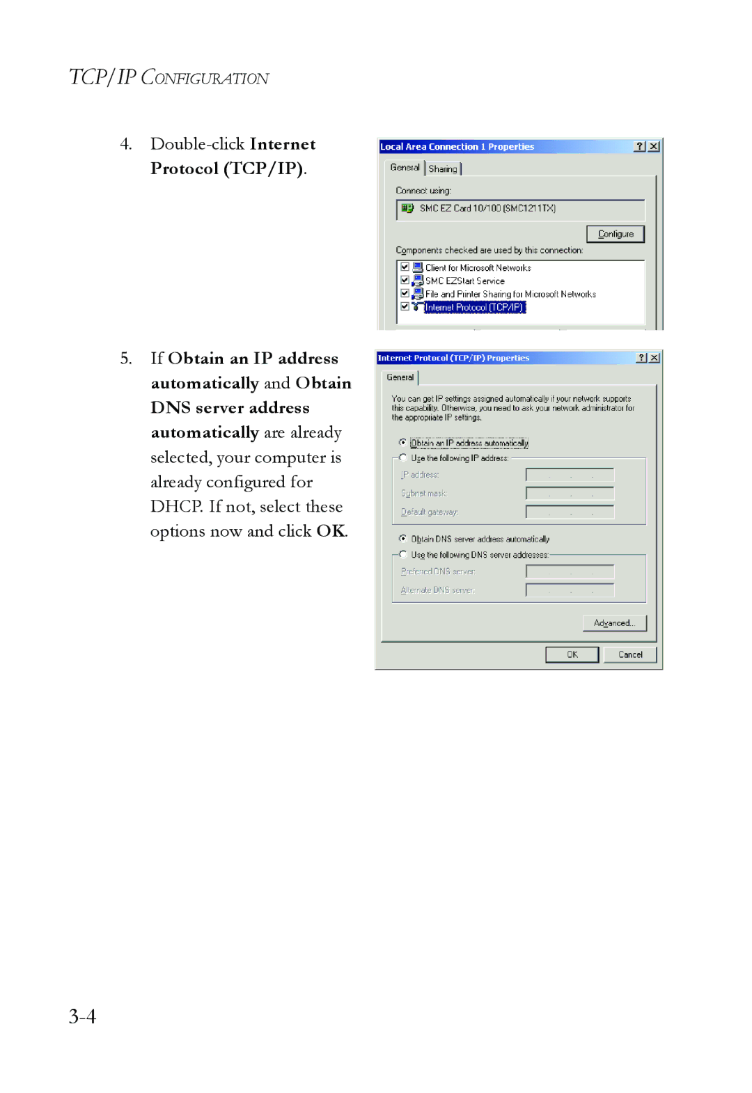 SMC Networks SMCWBR14T-G manual Double-click Internet Protocol TCP/IP 