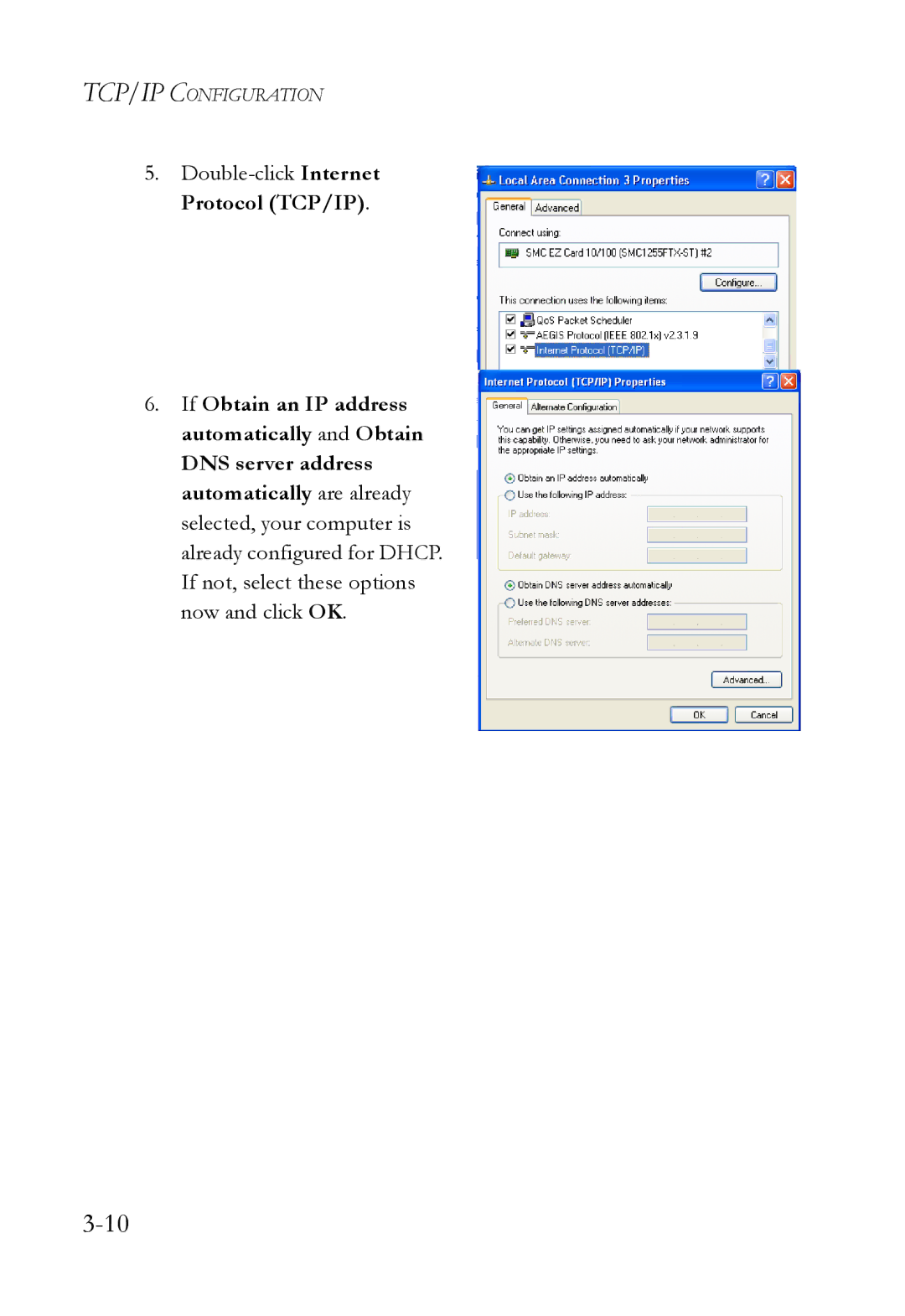 SMC Networks SMCWBR14T-G manual Double-click Internet Protocol TCP/IP 