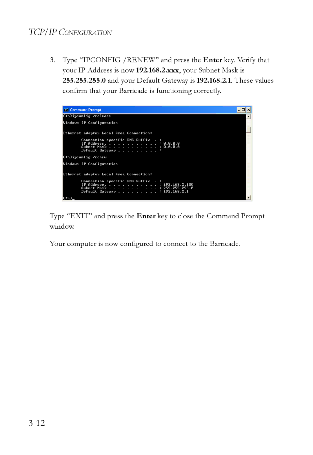 SMC Networks SMCWBR14T-G manual TCP/IP Configuration 