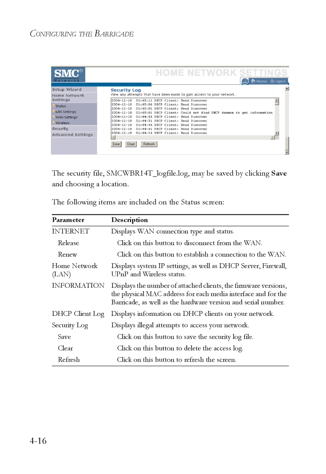 SMC Networks SMCWBR14T-G manual Internet 