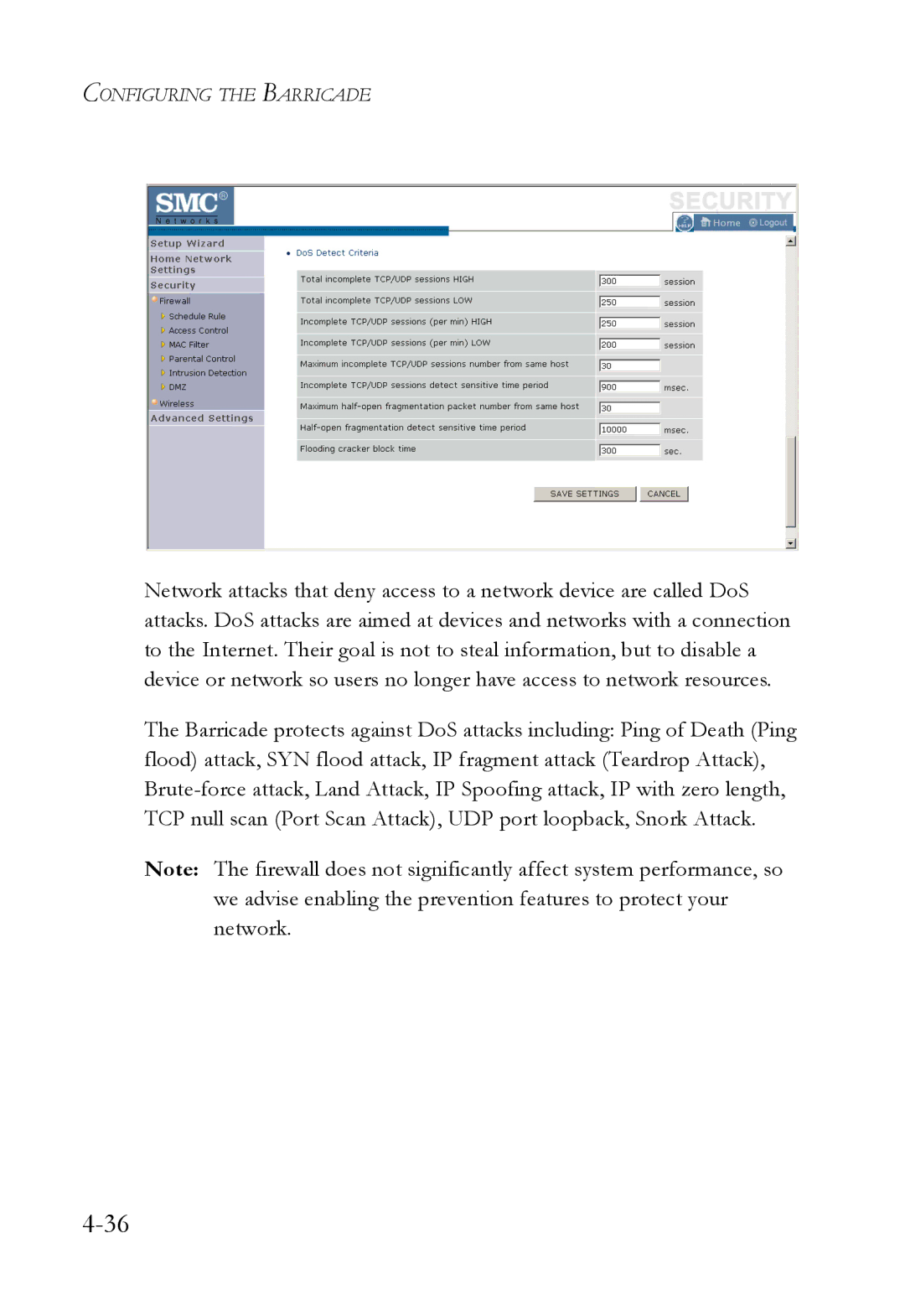 SMC Networks SMCWBR14T-G manual Configuring the Barricade 