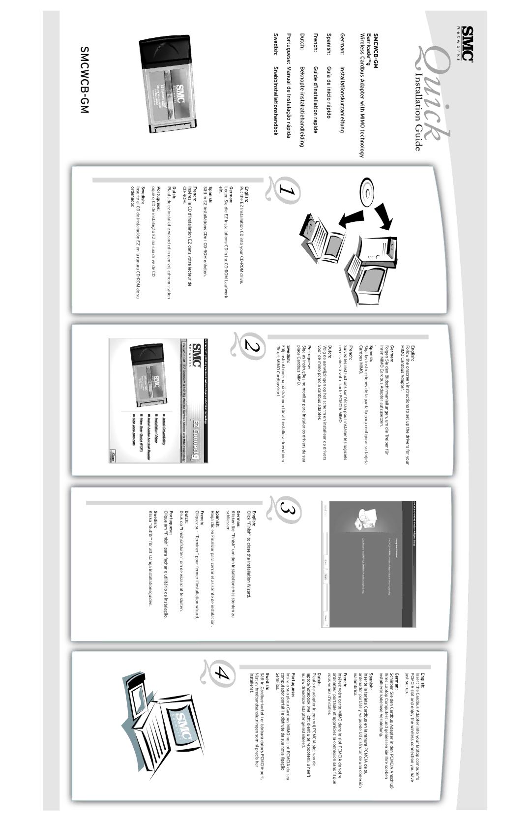 SMC Networks SMCWCB-GM manual Quick, Smcwcb-Gm 