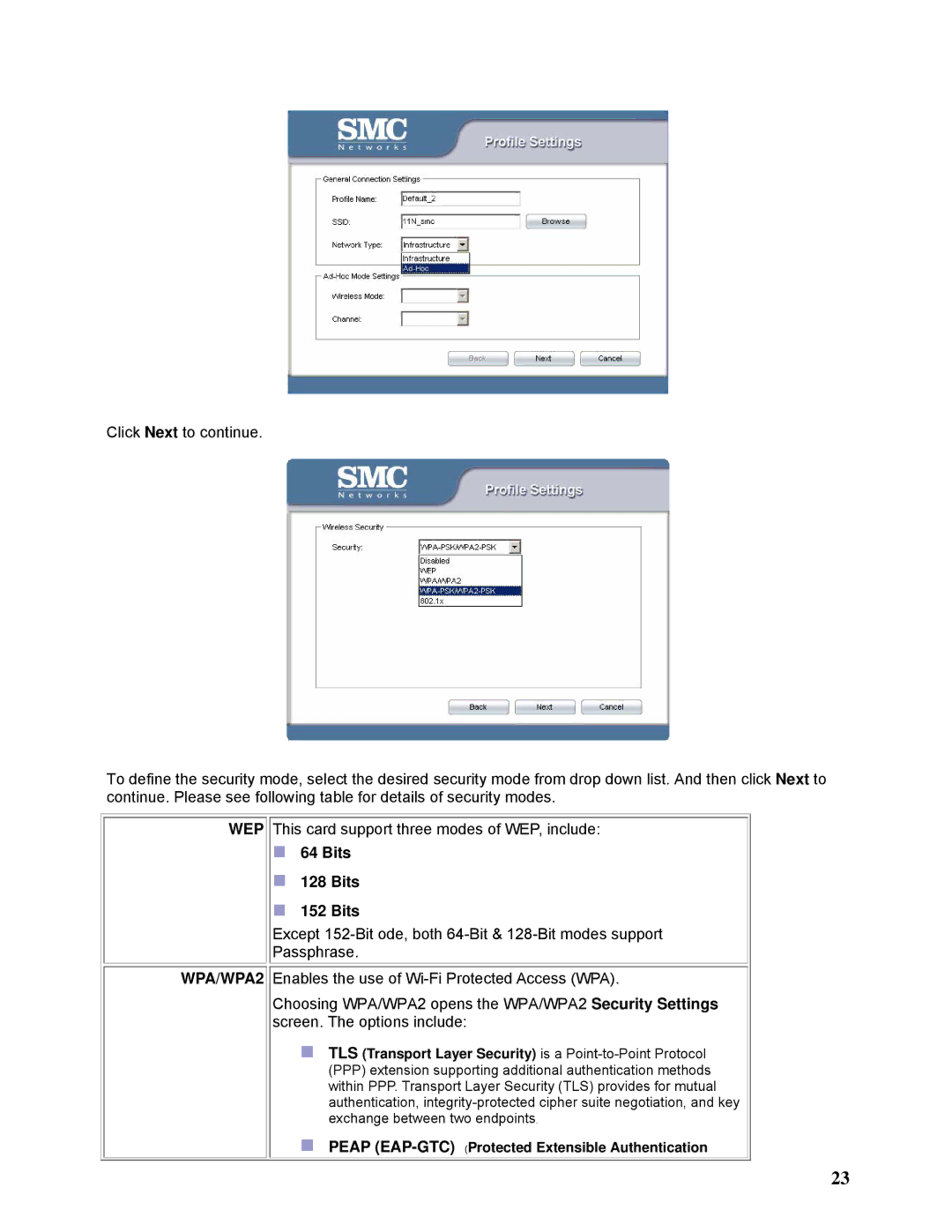 SMC Networks SMCWCB-N2 manual WEP WPA/WPA2, Bits 